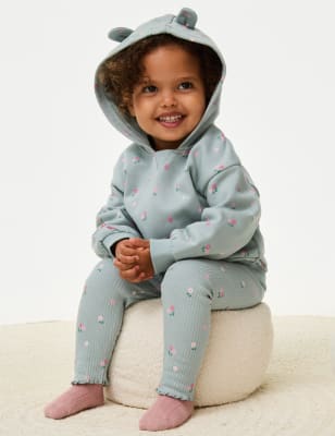 

Girls M&S Collection 2pc Cotton Rich Ditsy Floral Outfit (0-3 Yrs) - Green Mix, Green Mix