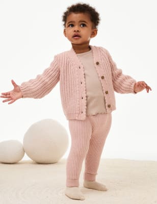 

M&S Collection Gestrickte Leggings (0-3 J.) - Pink, Pink
