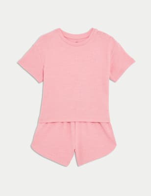 

Girls M&S Collection 2pc Pure Cotton T-Shirt & Shorts Outfit (0-3 Yrs) - Pink, Pink