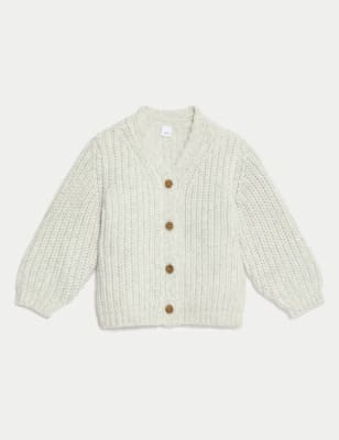 

Girls M&S Collection Knitted Cardigan (0-3 Yrs) - Grey Marl, Grey Marl