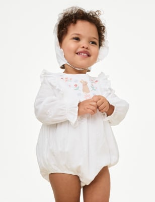 

Girls M&S Collection 2pc Pute Cotton Peter Rabbit™ Outfit (0-3 Yrs) - White Mix, White Mix