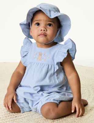 

Girls M&S Collection 2pc Pure Cotton Peter Rabbit™ Outfit (0-3 Yrs) - Chambray Mix, Chambray Mix