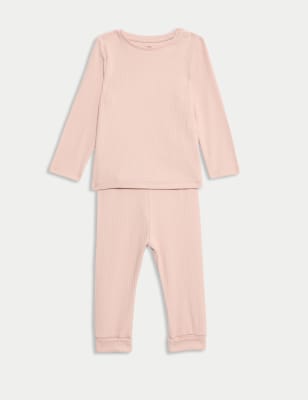 

Girls M&S Collection 2pc Cotton Rich Outfit (0-3 Yrs) - Blush, Blush