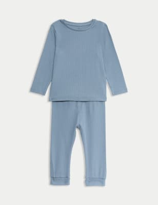 

Girls M&S Collection 2pc Cotton Rich Outfit (0-3 Yrs) - Teal, Teal