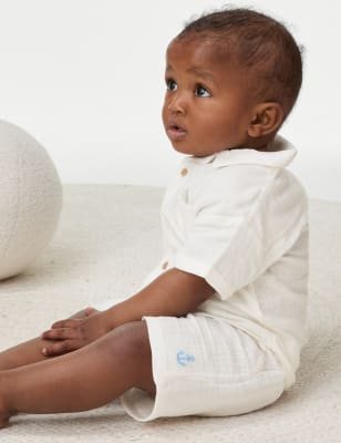 

Boys M&S Collection Pure Cotton Shorts (0-3 Yrs) - Ivory, Ivory
