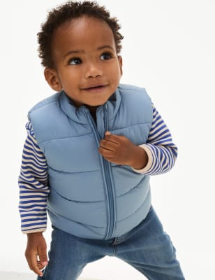 

Boys M&S Collection Padded Gilet (0-3 Yrs) - Blue, Blue