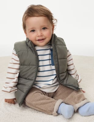 

Boys M&S Collection Padded Gilet (0-3 Yrs) - Khaki, Khaki