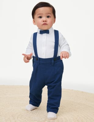 

M&S Collection 2-teiliges Outfit (Oberteil und Hose) mit hohem Baumwollanteil (0-3 J.) - Navy, Navy