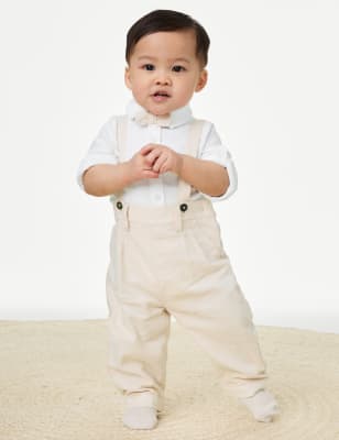 

Boys M&S Collection 2pc Cotton Rich Top & Bottom Outfit (0-3 Yrs) - Cream Mix, Cream Mix