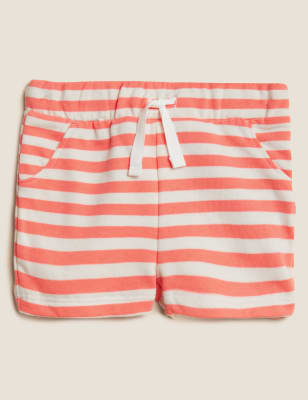 

Marks & Spencer Cotton Rich Striped Shorts (0-3 Yrs) (BOYS, RED MIX, 0-3 M)