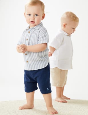 

Marks & Spencer Pure Cotton Shorts (0-3 Yrs) (BOYS, NAVY, 0-3 M)