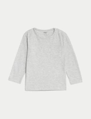 

Boys M&S Collection Pure Cotton Top (0-3 Yrs) - Grey Marl, Grey Marl