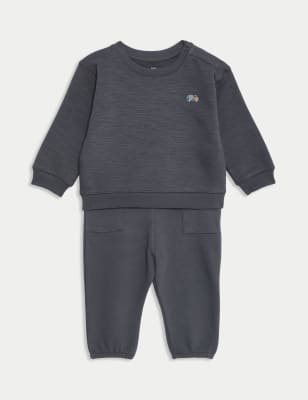 

Boys M&S Collection 2pc Cotton Rich Boat Outfit (0-3 Yrs) - Charcoal, Charcoal