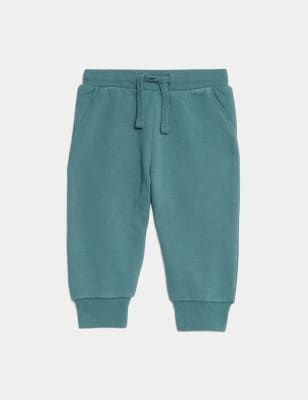 

Boys M&S Collection Cotton Rich Joggers (0-3 Yrs) - Blue, Blue