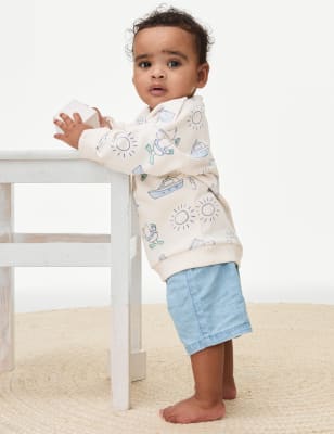 

M&S Collection Conjunto de 2 piezas de algodón con diseño de gaviotas (0-3 años) - Denim Mix, Denim Mix