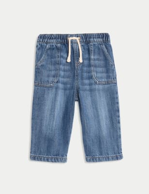 

Boys M&S Collection Cotton Rich Denim Drawstring Jeans (0-3 Yrs), Denim