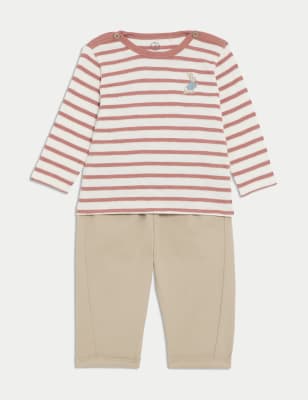 

Boys M&S Collection 2pc Pure Cotton Peter Rabbit™ Outfit (0-3 Yrs) - Oatmeal Mix, Oatmeal Mix