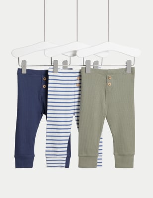 

Boys M&S Collection 3pk Cotton Rich Striped Leggings (0-3 Yrs) - Multi, Multi