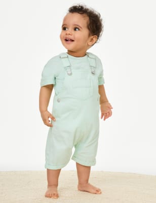 

Boys M&S Collection 2pc Pure Cotton Outfit (0-3 Yrs) - Green, Green