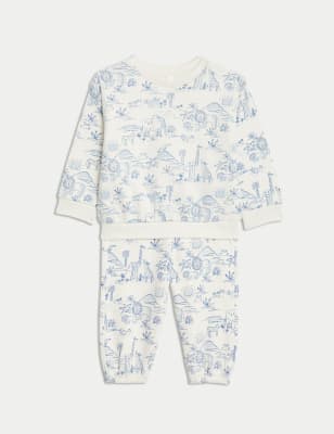 

Boys M&S Collection 2pc Cotton Rich Safari Print Outfit (0-3 Yrs) - Cream Mix, Cream Mix