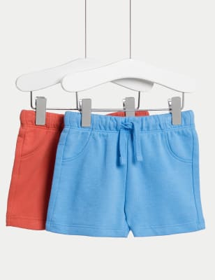 

M&S Collection 2er-Pack Shorts mit hohem Baumwollanteil (0-3 J.) - Red Mix, Red Mix