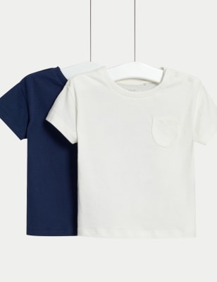 

Boys M&S Collection 2pk Pure Cotton T-Shirts (0-3 Yrs) - Navy Mix, Navy Mix