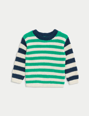 

Boys M&S Collection Pure Cotton Striped Jumper (0-3 Yrs) - Multi, Multi