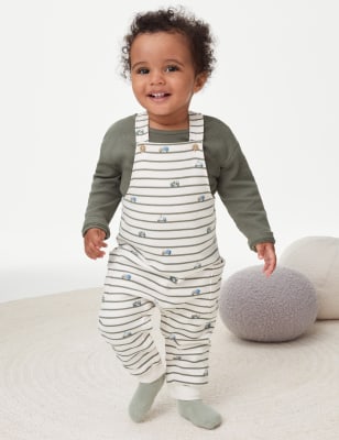 

Boys M&S Collection 2pc Cotton Rich Striped Transport Outfit (0-3 Yrs) - Green Mix, Green Mix