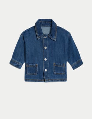 

Boys M&S Collection Pure Cotton Denim Jacket (0-3 Yrs), Denim