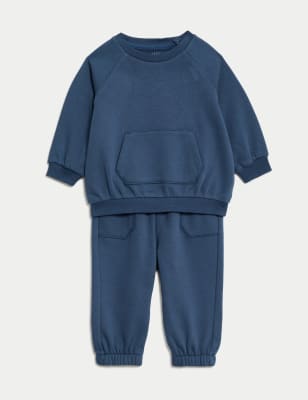 

Boys M&S Collection 2pc Cotton Rich Outfit (0-3 Yrs) - Navy, Navy