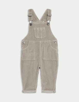 

Boys M&S Collection Cord Dungarees (0-3 Yrs) - Light Grey, Light Grey