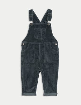 

M&S Collection Kord-Latzhose (0-3 Jahre) - Charcoal, Charcoal