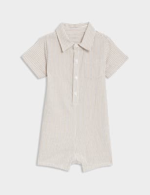 

M&S Collection Pelele 100% algodón de rayas (0-3 años) - Neutral, Neutral