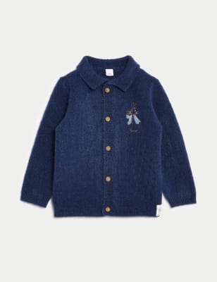 

M&S Collection Strickjacke mit Peter Rabbit™-Motiv (0-3 J.) - Navy Mix, Navy Mix