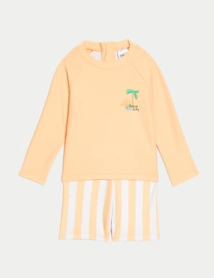 

Boys M&S Collection 2pc Striped Long Sleeve Swim Set (0-3 Yrs) - Yellow Mix, Yellow Mix