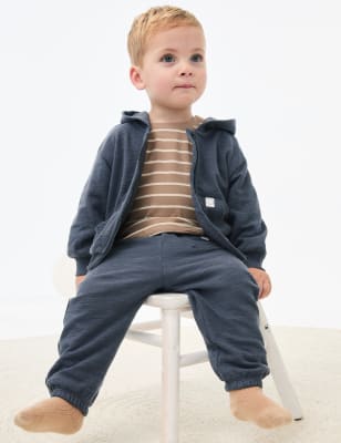 

Boys M&S Collection Pure Cotton Joggers (0-6 Yrs) - Charcoal, Charcoal