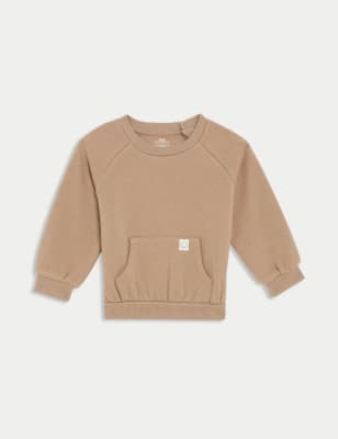 

Boys M&S Collection Cotton Blend Sweatshirt (0-3 Yrs) - Brown, Brown