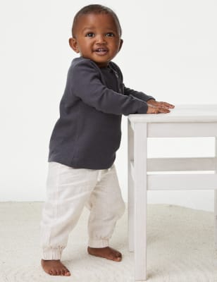 

M&S Collection Pantalón de lino (0-3 años) - Neutral, Neutral