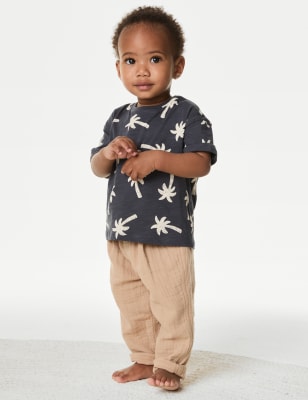 

M&S Collection Hose aus reiner Baumwolle (0-3 Jahre) - Neutral, Neutral