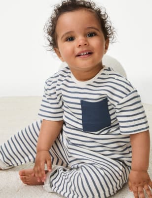 

Boys M&S Collection Kids' Cotton Rich Top & Bottom Outfit (0-3 Yrs) - Blue Mix, Blue Mix