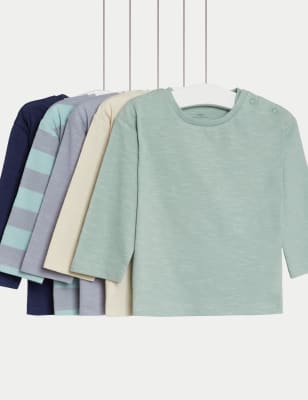

M&S Collection Pack de 5 tops 100% algodón (0-3 años) - Multi, Multi