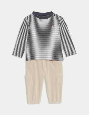 

Boys M&S Collection 2pc Striped Outfit (0-3 Yrs) - Brown Mix, Brown Mix