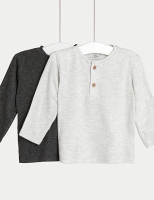 

Boys M&S Collection 2pk Tops (0-3 Yrs) - Grey Marl, Grey Marl