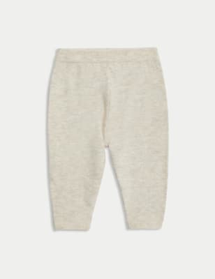 

M&S Collection Pantalón deportivo de punto con cintura con elástico (0-3 años) - Oatmeal, Oatmeal