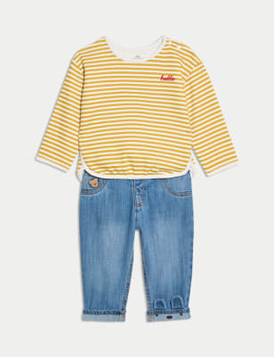 

Boys M&S Collection 2pc Cotton Rich Top & Bottom Outfit (0-8 Yrs) - Yellow Mix, Yellow Mix