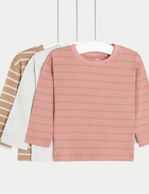

M&S Collection 3er-Pack Oberteile aus reiner Baumwolle (0-3 Jahre) - Dark Red Mix, Dark Red Mix