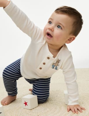 

Boys M&S Collection 2pc Cotton Rich Peter Rabbit™ Outfit (0-3 Yrs) - Navy Mix, Navy Mix