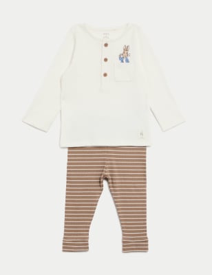 

Boys M&S Collection 2pc Cotton Rich Peter Rabbit™ Outfit (0-3 Yrs) - Blue Mix, Blue Mix