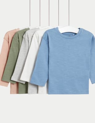 

Boys M&S Collection 5pk Pure Coton Tops (0-3 Yrs) - Charcoal Mix, Charcoal Mix