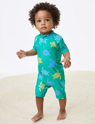 

Boys M&S Collection Turtle All In One (0-3 Yrs) - Green Mix, Green Mix